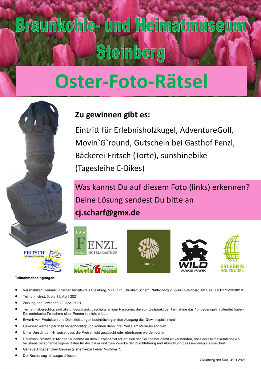 #AUFMACHER# Braunkohle- und Heimatmuseum Steinberg organisiert ein Oster-Foto-Rätsel 